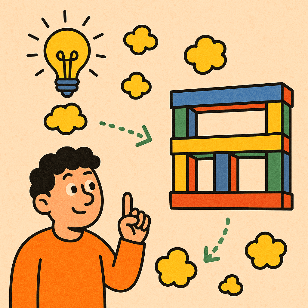 how small ideas turn into frameworks