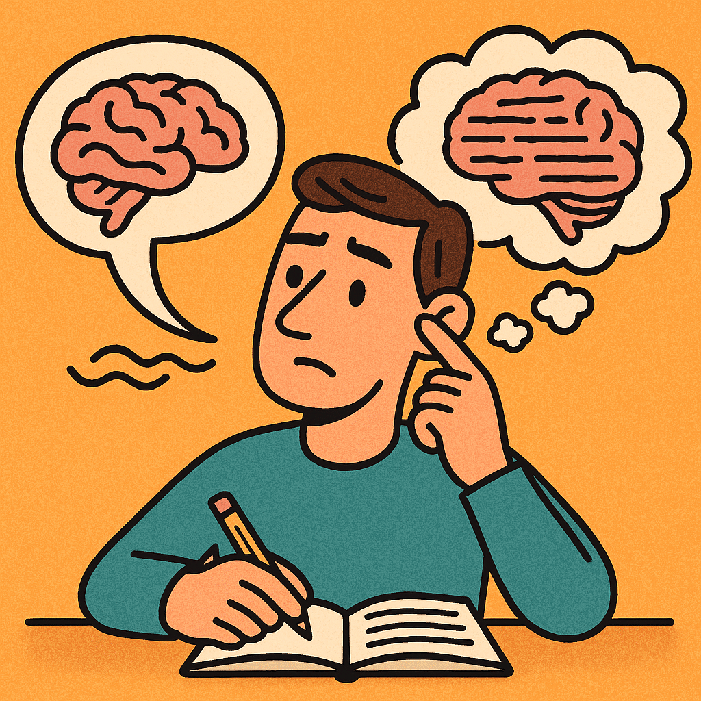 think differently when speak vs write