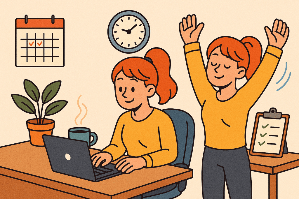 consistent routines and breaks