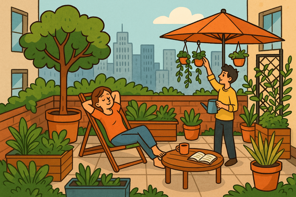 creating outdoor retreats in urban homes