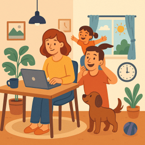 productive work-life balance when working from home