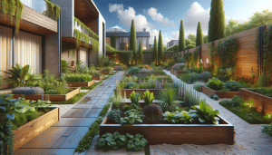 raised garden beds outdoor space